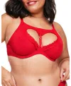 Adore Me Kalila Unlined Plunge Bra In Dark Red