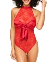 Adore Me Kamilia Bodysuit In Dark Red
