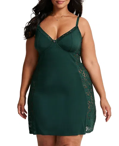 Adore Me Kamryn Women's Plus Size Slip In Green