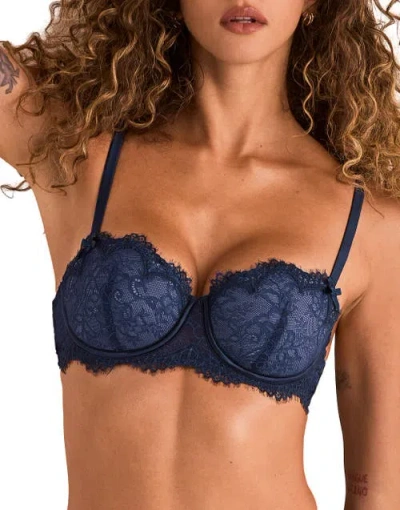 Adore Me Karah Push Up Balconette Bra In Blue