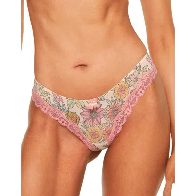 Adore Me Kati Thong Panties In Floral Orange