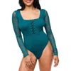 Adore Me Katrin Bodysuit In Dark Blue