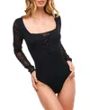 Adore Me Katrin Bodysuit In Black