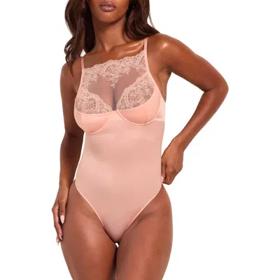 Adore Me Kellie Bodysuit Lingerie In Pink