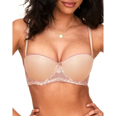 Adore Me Kendil Push Up Balconette Bra In Medium Beige