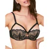 Adore Me Kimmy Push Up Balconette Bra In Black