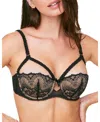 Adore Me Kimmy Push Up Balconette Bra In Black