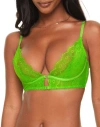 Adore Me Kinley Unlined Plunge Bra In Medium Green