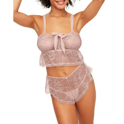 Adore Me Lauretta Cami & Shorts Set Lingerie In Medium Beige