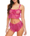 Adore Me Lauretta Women's Cami & Shorts Set Lingerie In Dark Pink
