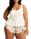 Adore Me Lavern Pajama Tank Top & Shorts Set