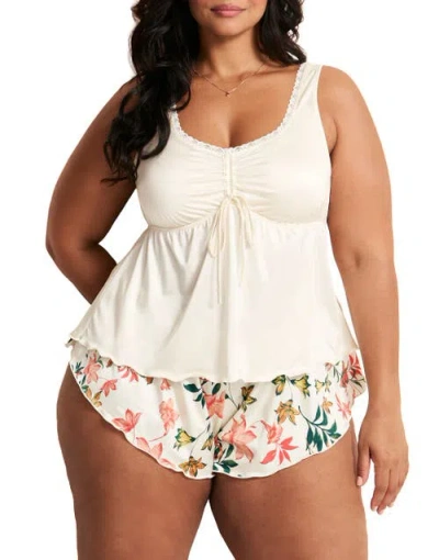 Adore Me Lavern Pajama Tank Top & Shorts Set