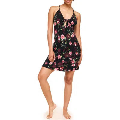 Adore Me Laylani Slip Dress In Floral Black