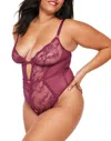 Adore Me Laylia Women's Plus-size Crotchless Bodysuit Lingerie In Multi
