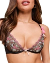 Adore Me Levana Unlined Plunge Bra In Floral Black