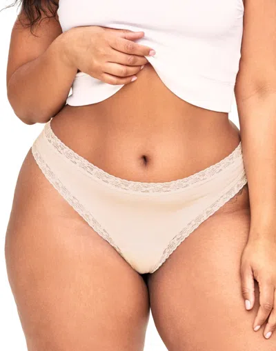 Adore Me Lili Women's Plus-size Thong Panty In Pink
