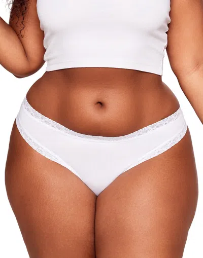 Adore Me Lili Women's Plus-size Thong Panty In White