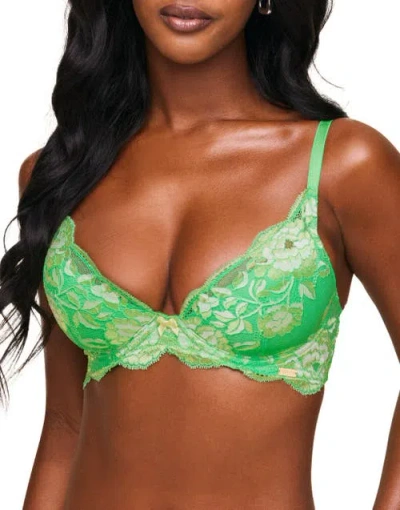 Adore Me Lilibet Contour Plunge Bra In Medium Green