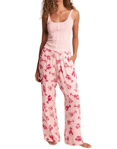 Adore Me Lindsay Pajama Tank Top And Pants Set In Pink