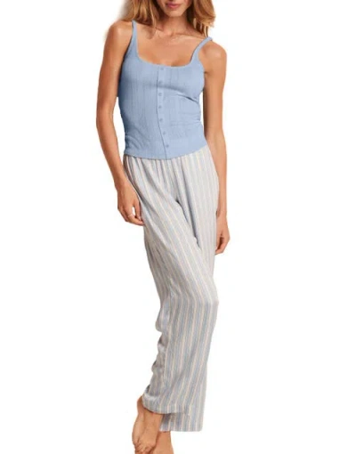 Adore Me Lindsay Pajama Tank Top And Pants Set In Blue