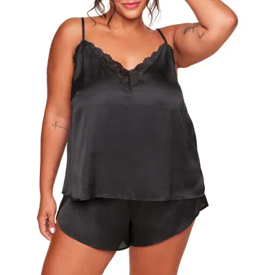 Adore Me Linnie Pajama Camisole & Short Set In Black