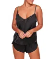 Adore Me Linny Women's Pajama Cami & Shorts Set In Black