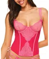 Adore Me Liv Women's Unlined Demi Bustier Lingerie In Dark Pink