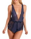 Adore Me Lizzy Romper Lingerie In Blue