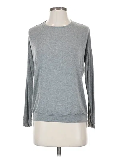 Pre-owned Adore Me Long Sleeve Top Gray Crew Neck Tops