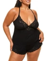 Adore Me Women's Lora Plus-size Pajama Cami & Shorts Set In Black