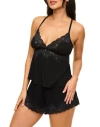 Adore Me Lora Women's Pajama Cami & Shorts Set In Black