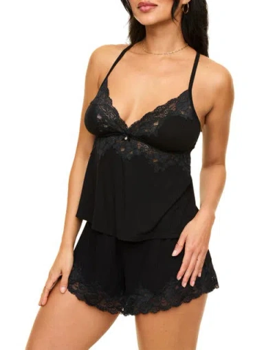 Adore Me Lora Women's Pajama Cami & Shorts Set In Black
