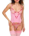 Adore Me Lovette Women's Unlined Plunge Bustier Lingerie In Medium Pink