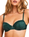 Adore Me Lucie Contour Balconette Bra In Dark Green