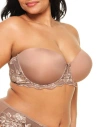 Adore Me Lyza Push Up Balconette Bra In Medium Beige