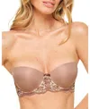 Adore Me Lyza Push Up Balconette Bra In Medium Beige