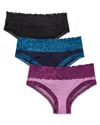 Adore Me Mackenna Women's Plus-size Cheeky Cheeky Panties (pack Of 3) In Multi