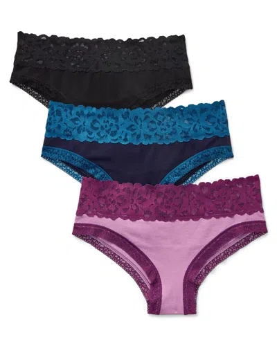 Adore Me Mackenna Women's Plus-size Cheeky Cheeky Panties (pack Of 3) In Multi