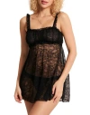 Adore Me Maddy Babydoll Lingerie In Black