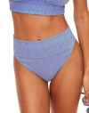 Adore Me Madelaine Swimwear High-waisted Bikini Bottom In Medium Blue
