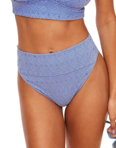 Adore Me Madelaine Swimwear High-waisted Bikini Bottom In Medium Blue