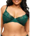 Adore Me Kaia Unlined Quarter Cup Bra In Dark Green