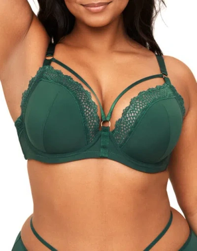 Adore Me Marca Contour Plunge Bra In Dark Green