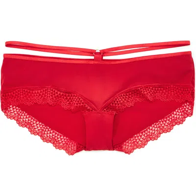 Adore Me Marca Hipster Panties In Dark Red