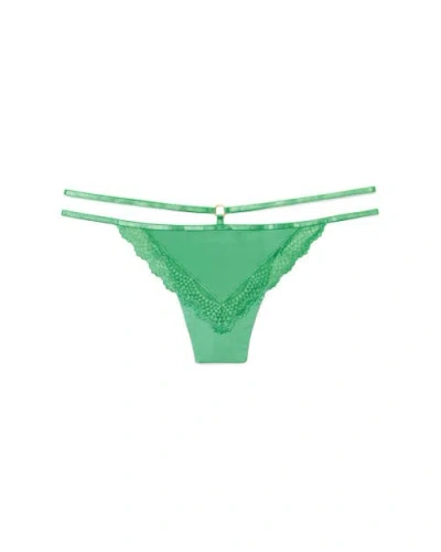 Adore Me Marca Thong Panties In Medium Green