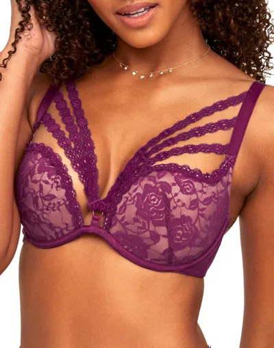 Adore Me Marcia Women's Push Up Plunge Bra In Purple