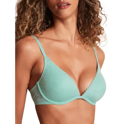 Adore Me Maren Push Up Plunge Bra In Green