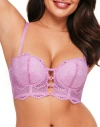 Adore Me Margaritte Push Up Balconette Bra In Medium Purple