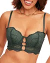 Adore Me Margaritte Women's Push Up Balconette Bra In Green