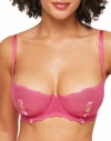 Adore Me Margeaux Unlined Balconette Bra In Dark Pink
